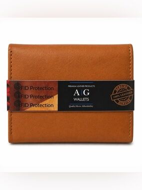 AG Wallets Men's Genuine Leather Wallet - RFID Protection
